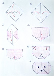 porc dibuix origami