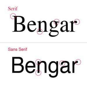 serif sans serif