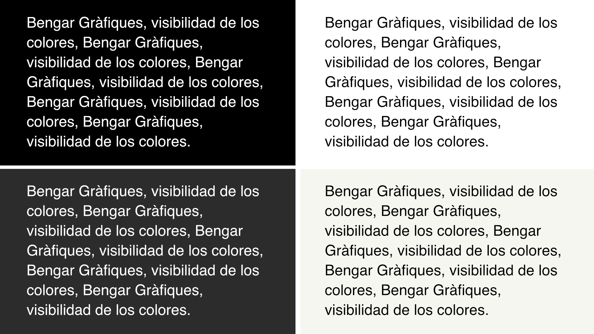 Visibilidad y legibilidad del color - CARTELIA :: Rótulos